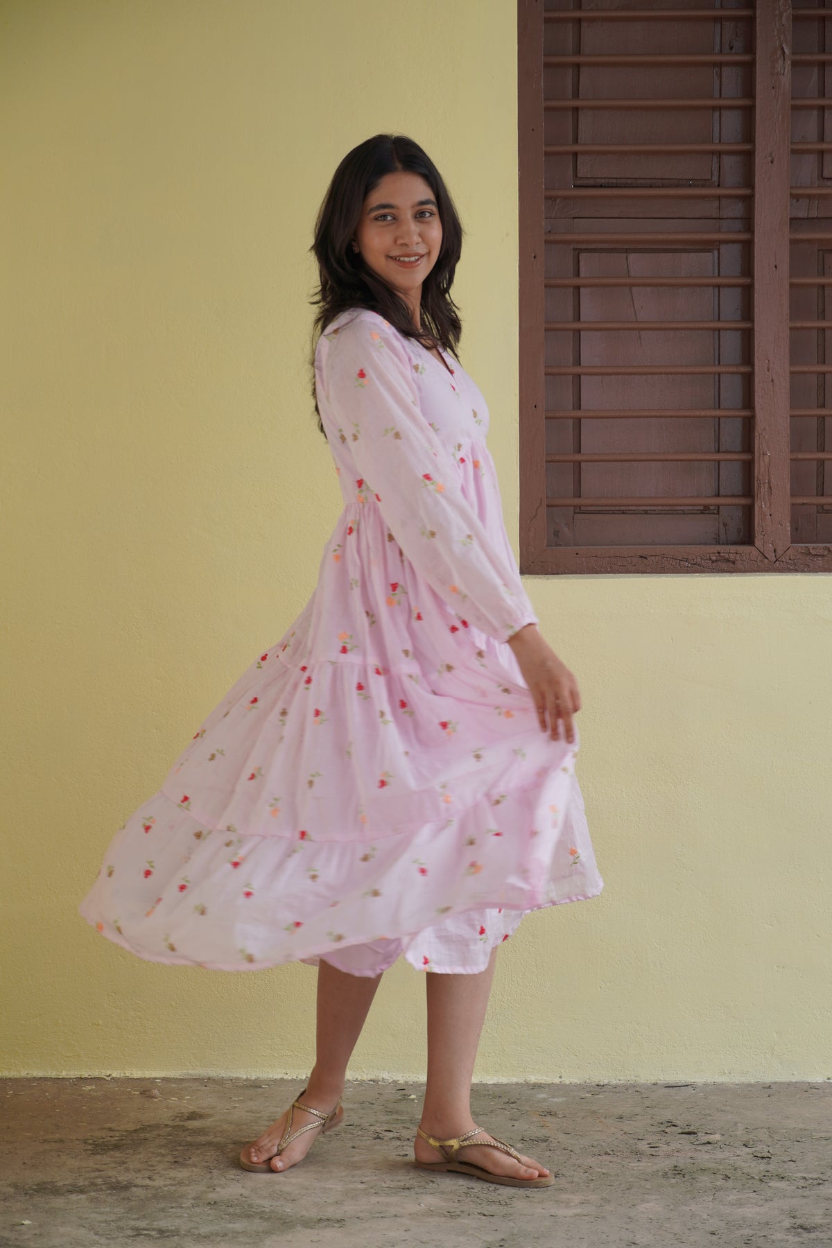 pink summer dress