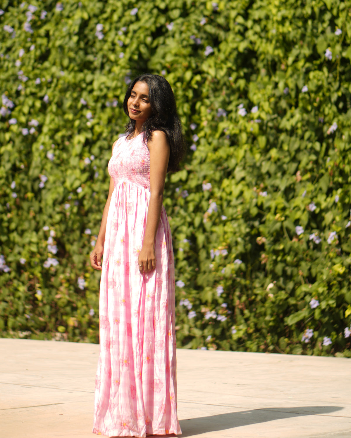 Petal Mist Smocked Dress