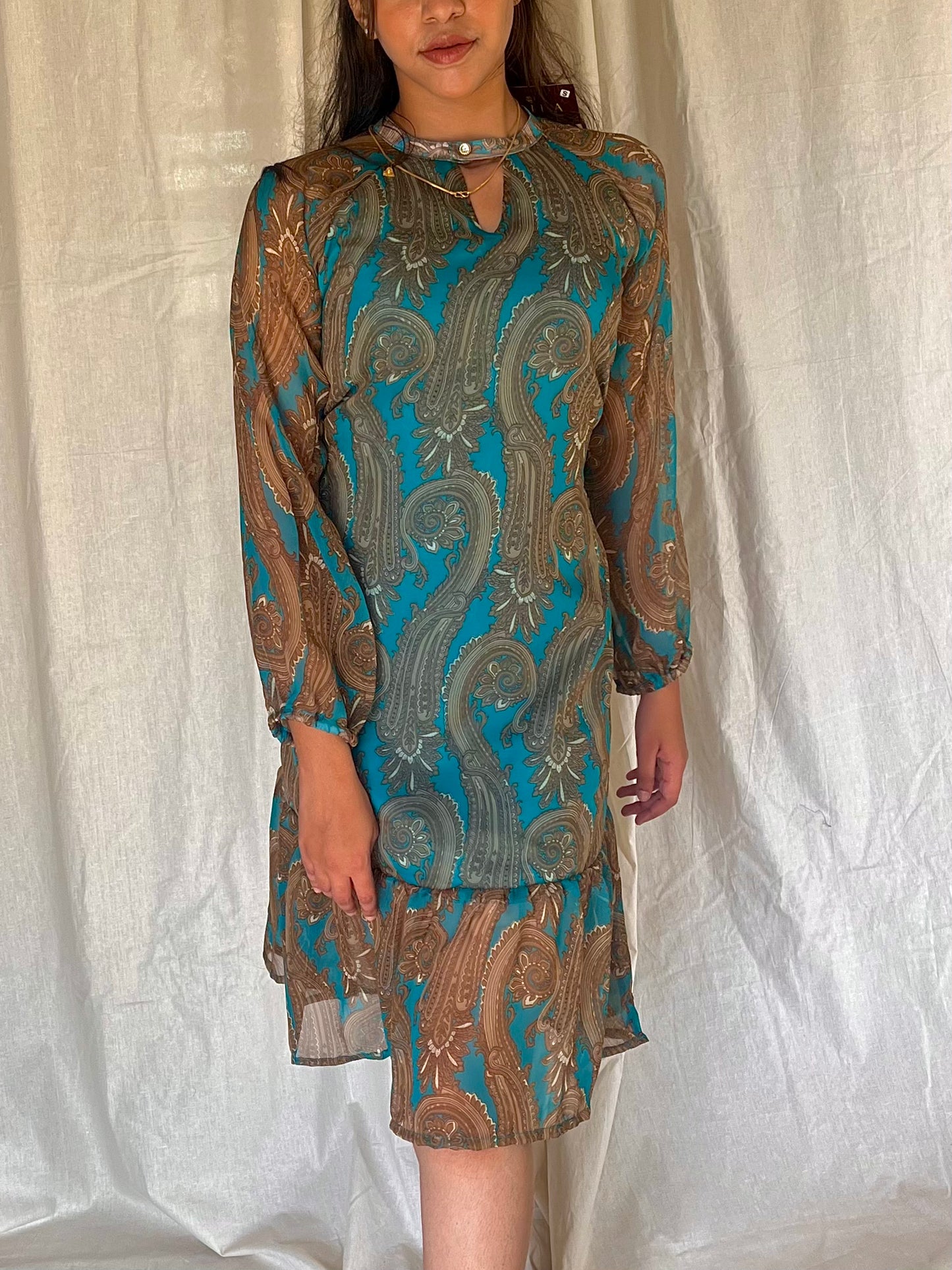 Mango printed mid dress