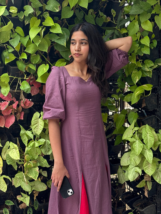 Lilac Rose Dual-Tone Maxi Dress