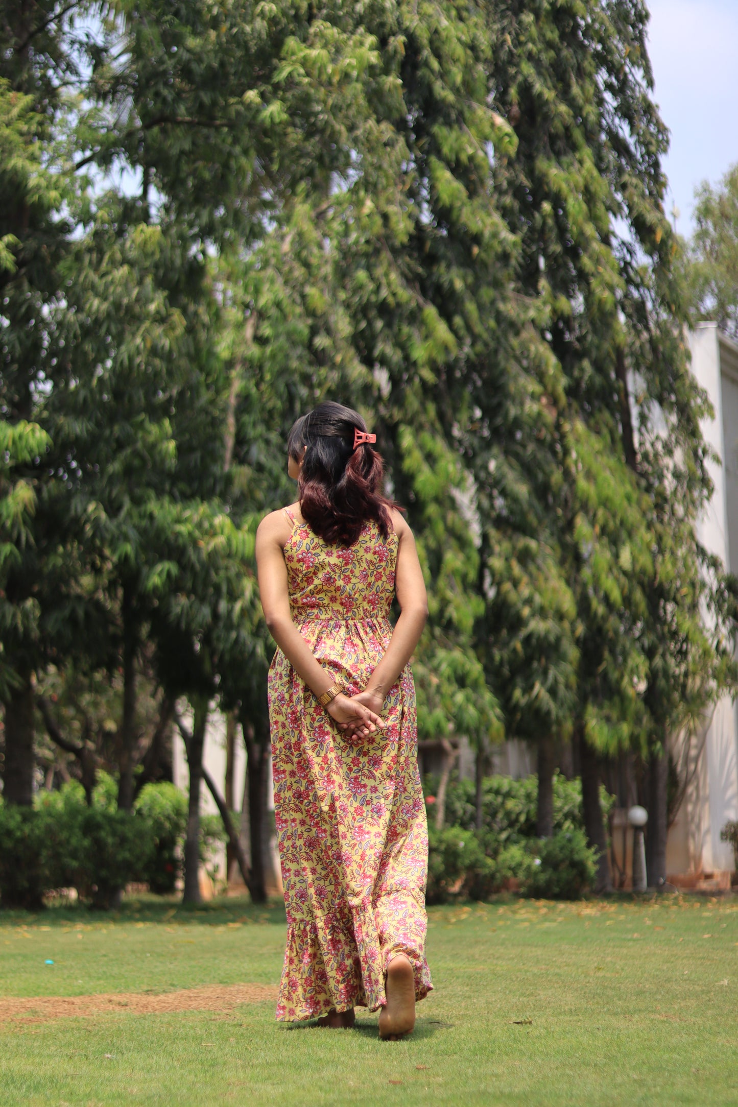 PINK DALIA PRINTED MAXI