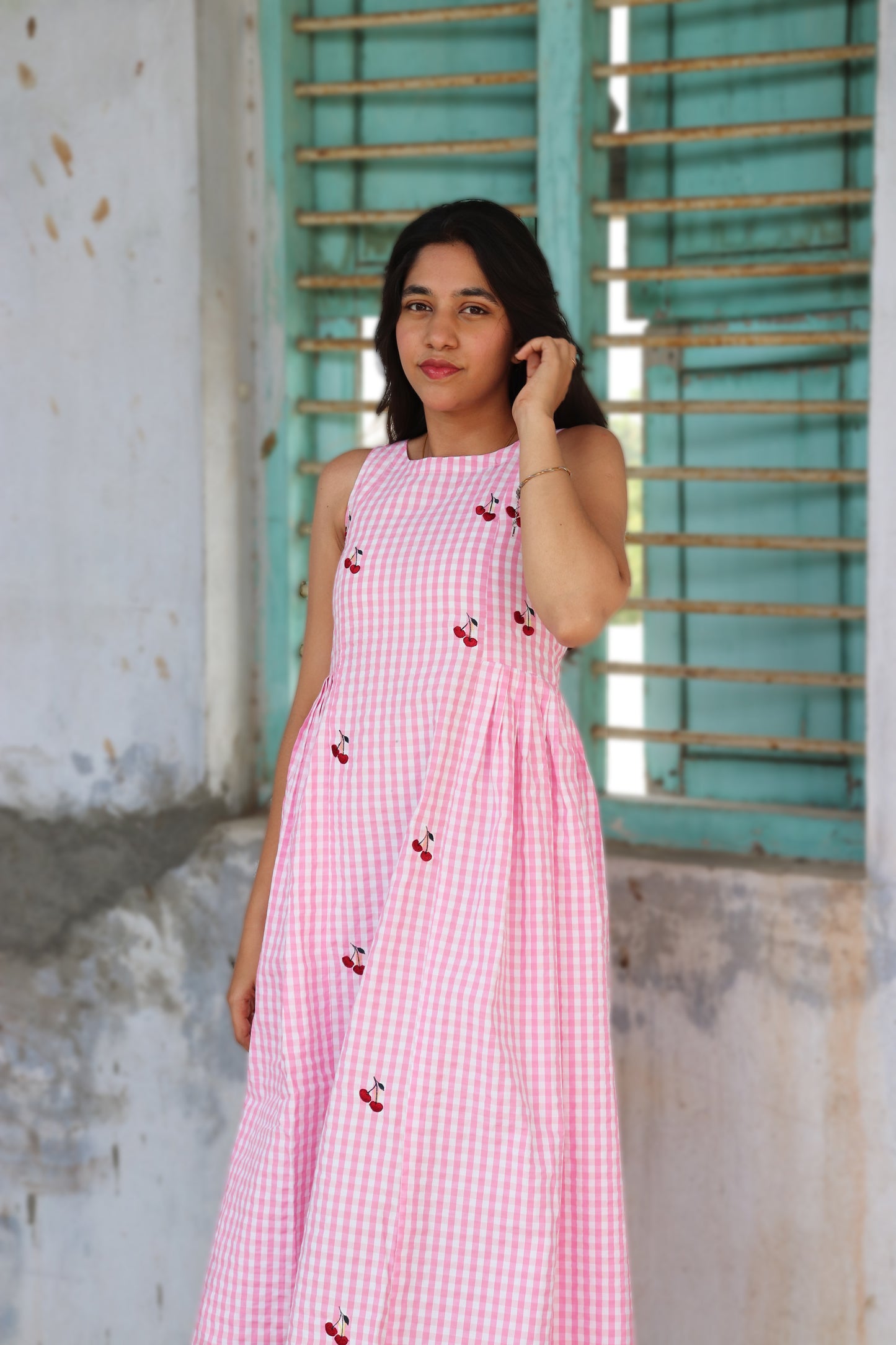 Cherry Pop Gingham Dress