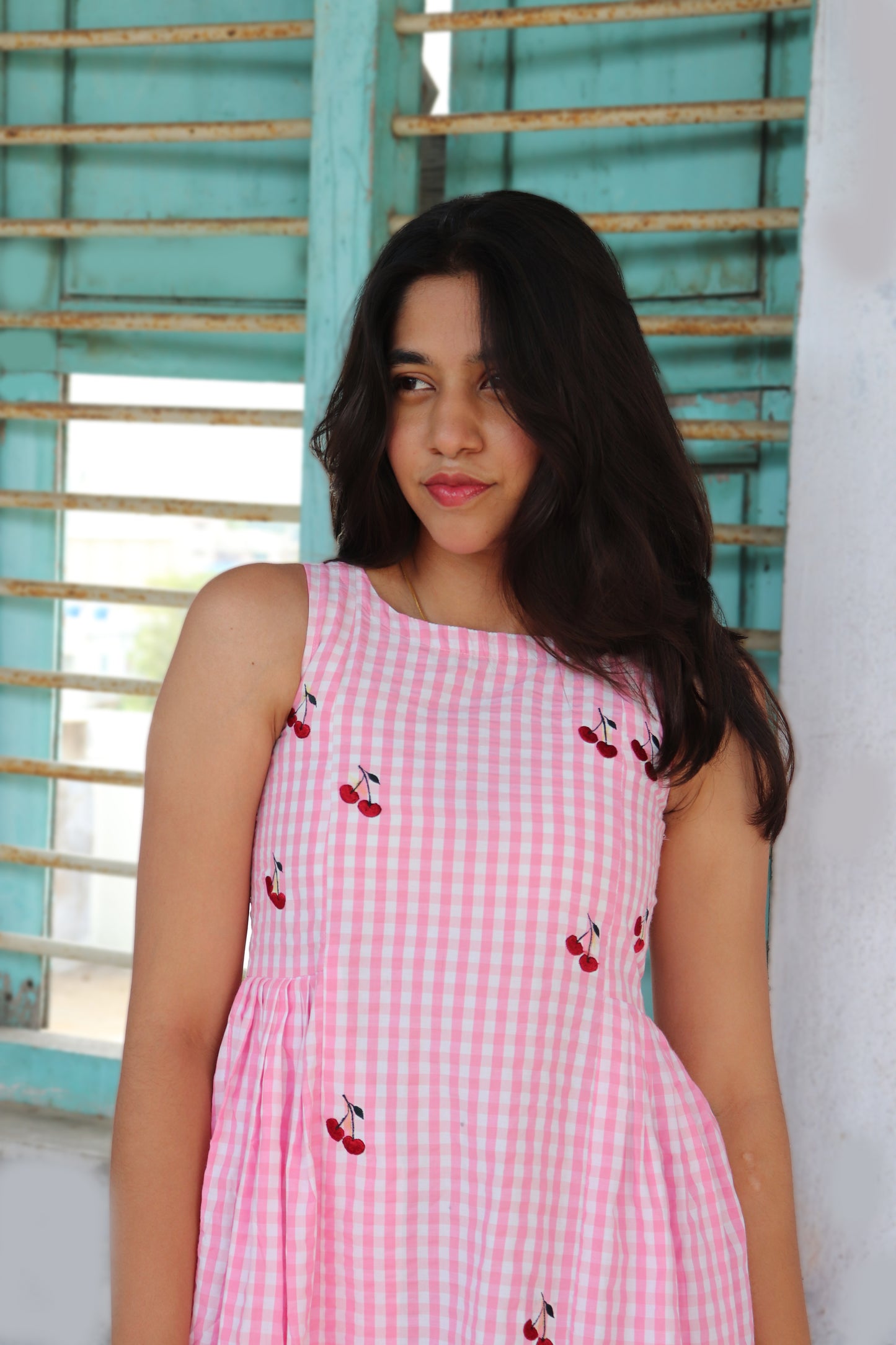 Cherry Pop Gingham Dress