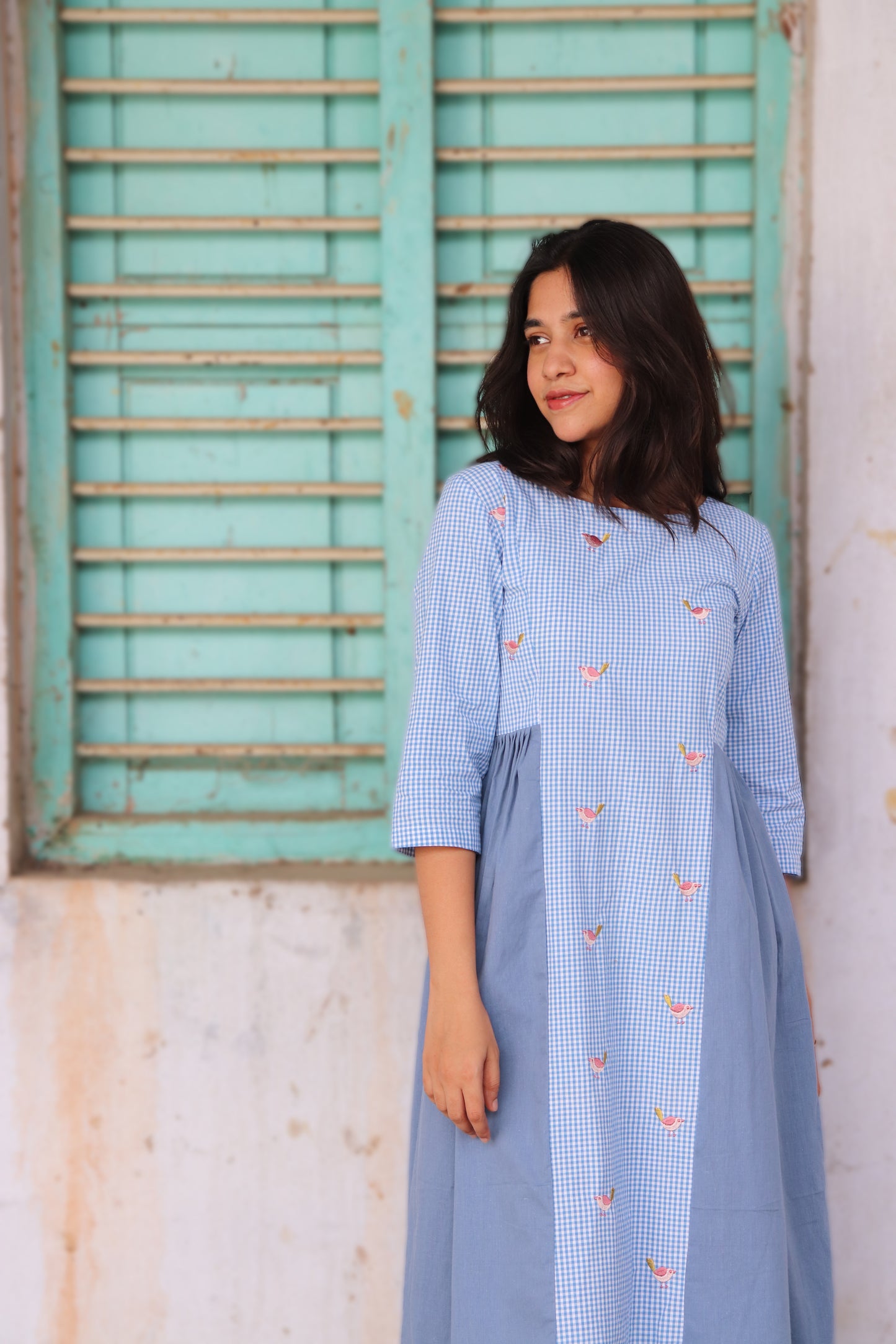 Blueberry Breeze Midi Dress