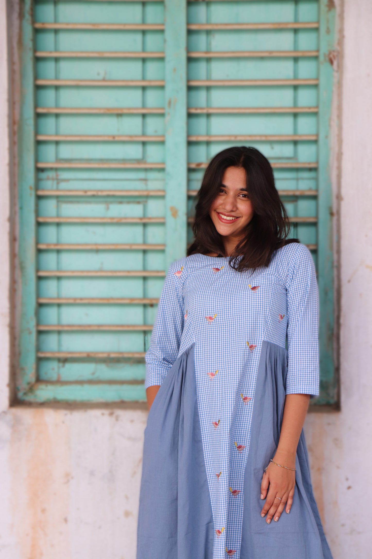 Blueberry Breeze Midi Dress