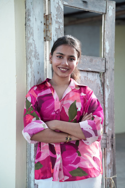 pink dahlia-shirt