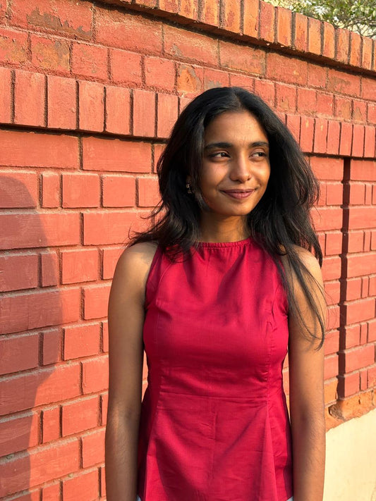 Crimson Muse Halter Top