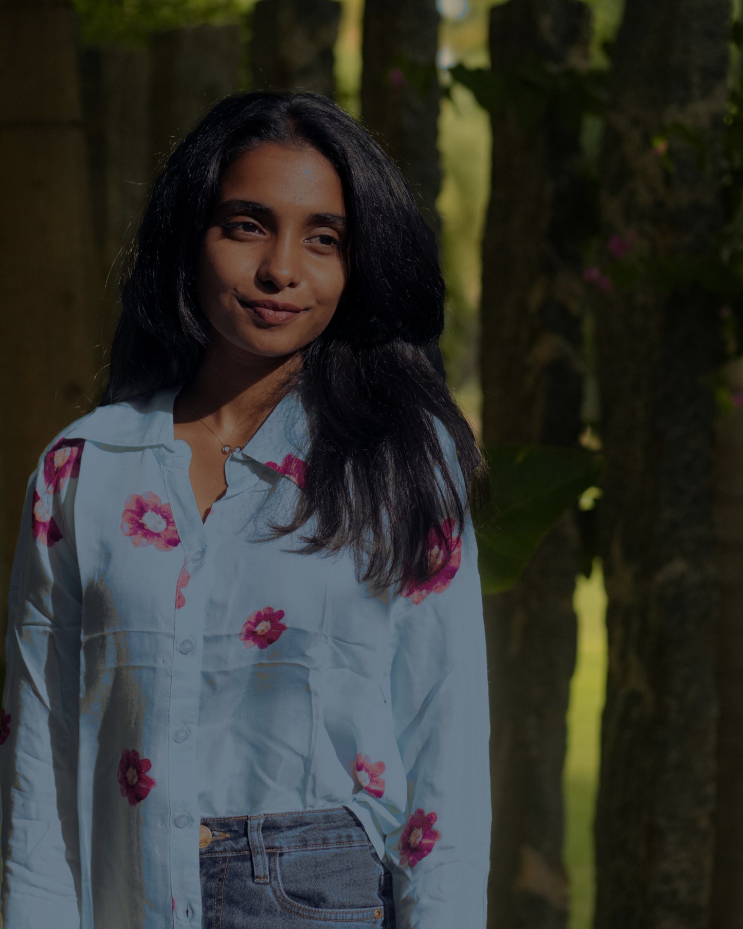 Sky Bloom Printed Shirt
