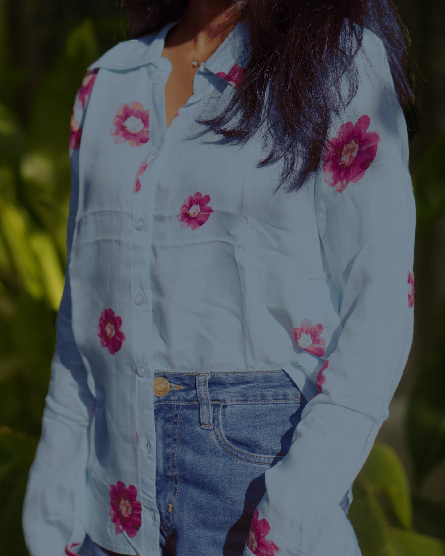 Sky Bloom Printed Shirt