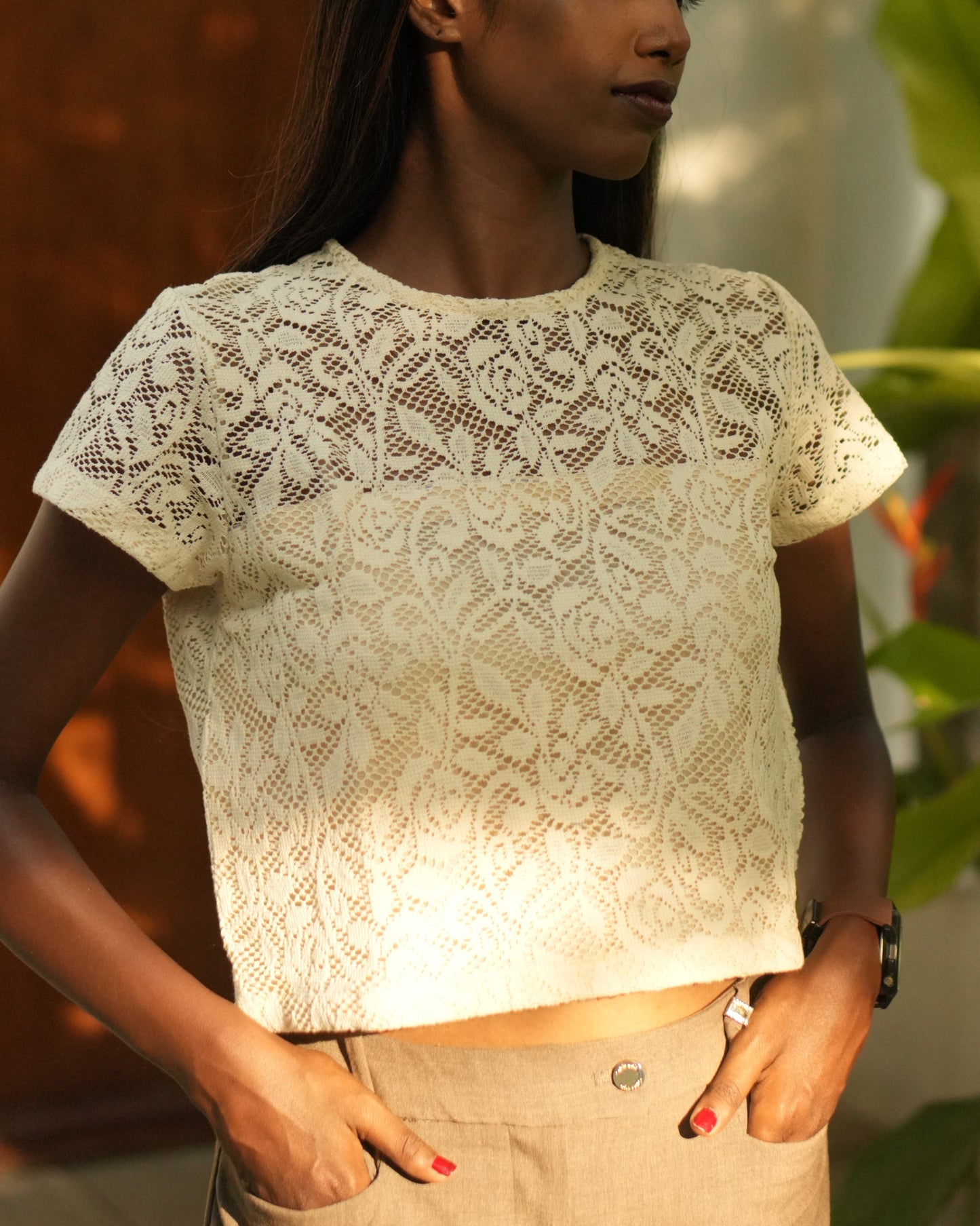 Ivory Lace Classic Top