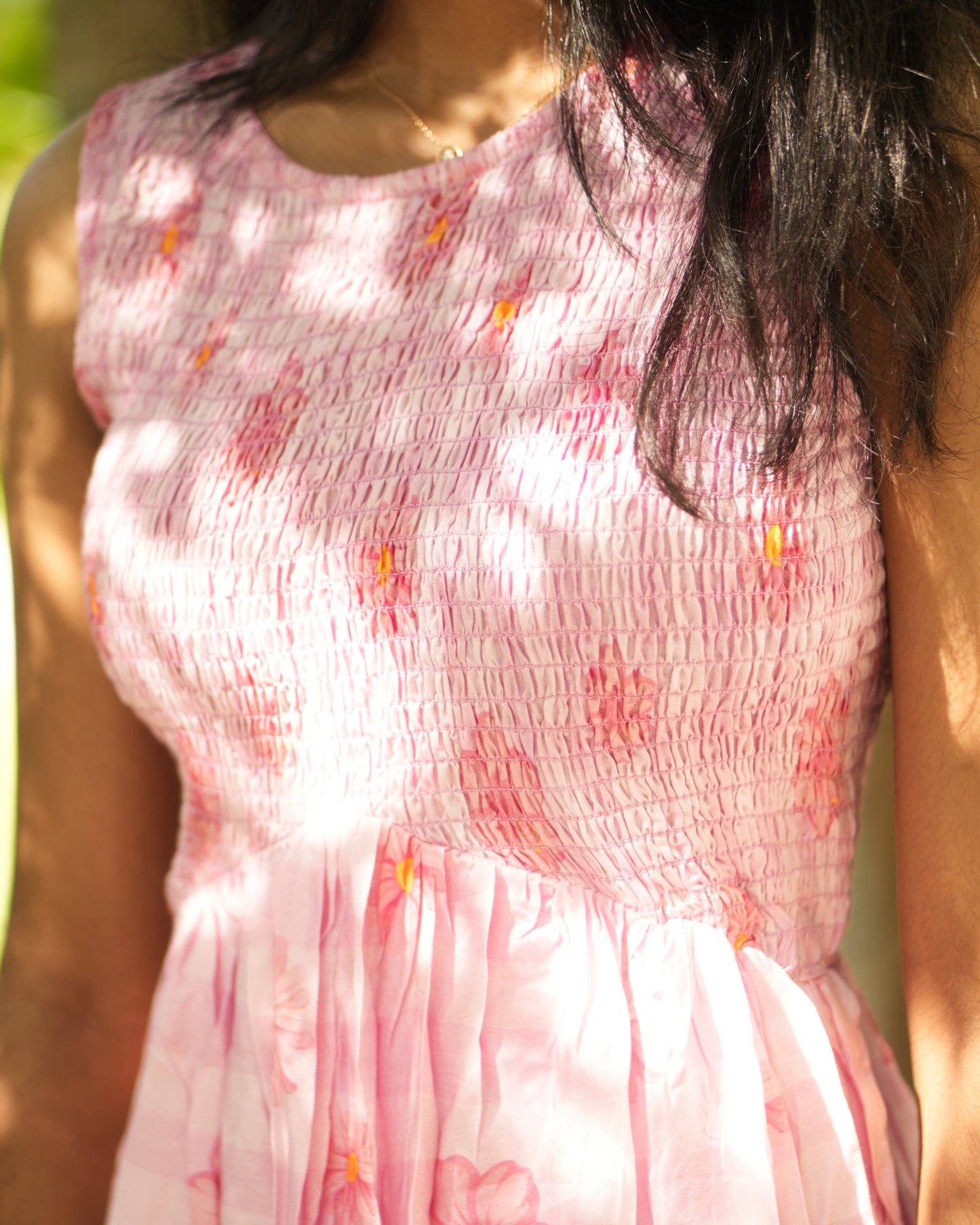 Petal Mist Smocked Dress