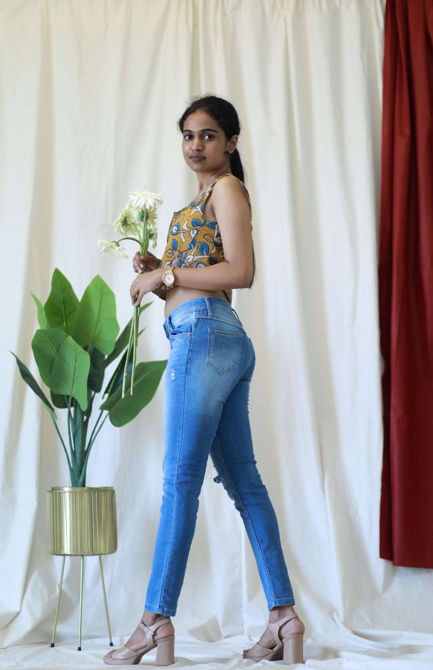 floral crop top